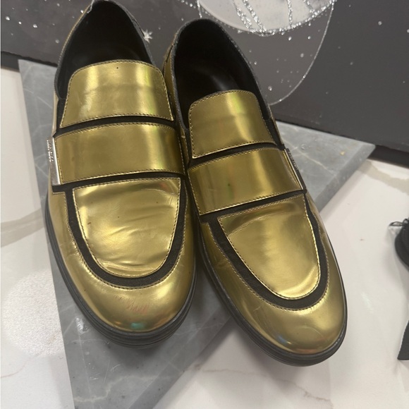 Jimmy Choo men’s chrome gold loafers size 43 - Picture 6 of 11